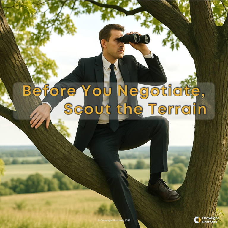 Before every negotiation, map the terrain to get an accurate picture of reality!