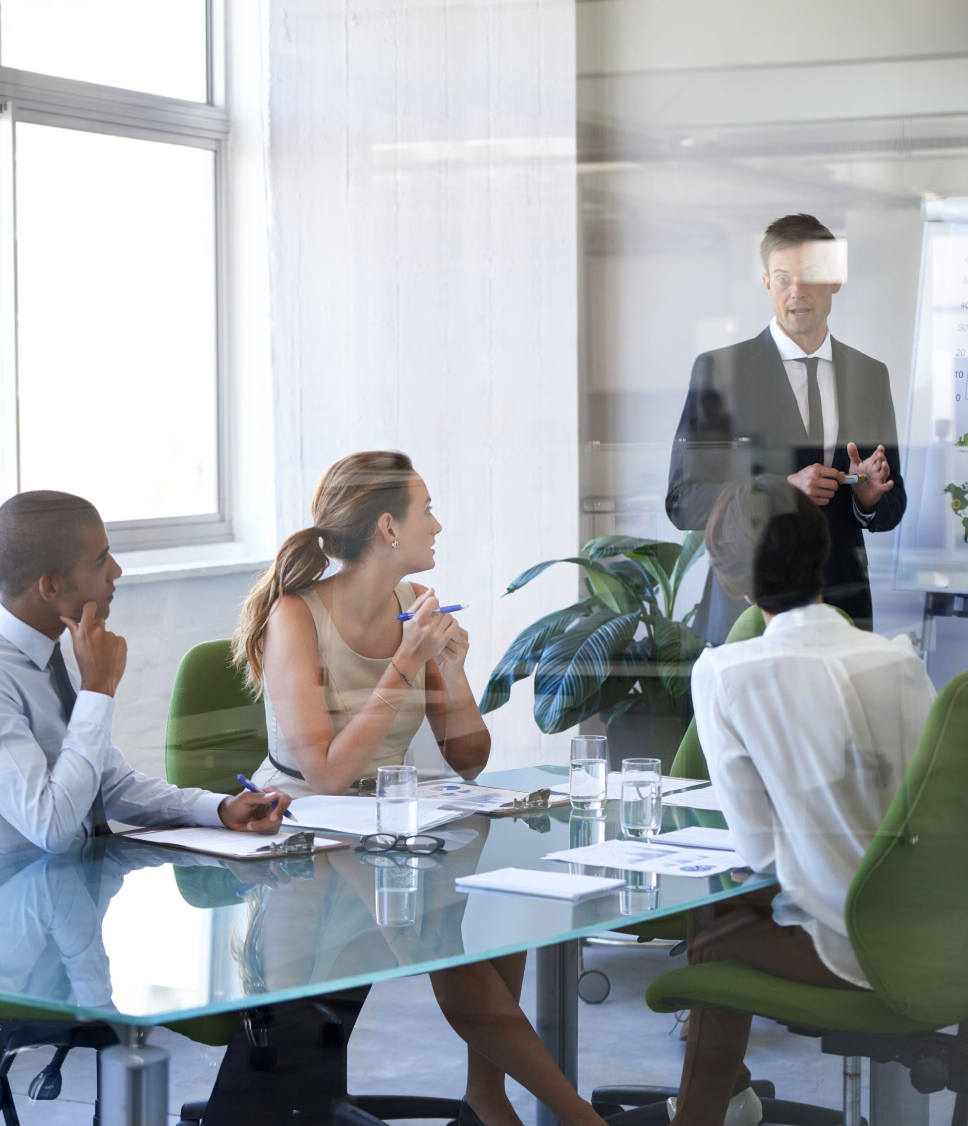 Strategiebesprechung im Team